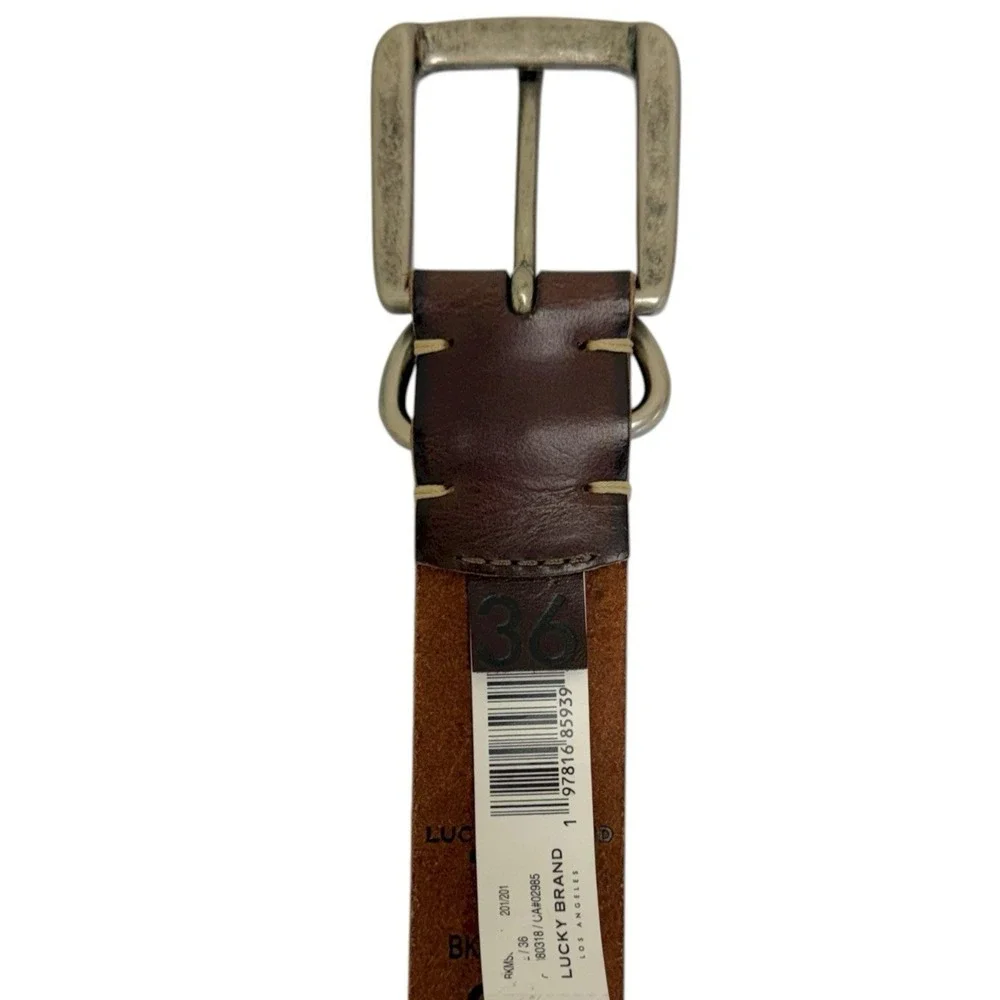 Lucky Brand Men's Size‎ 36 Dark Brown Genuine Leather Belt NWT